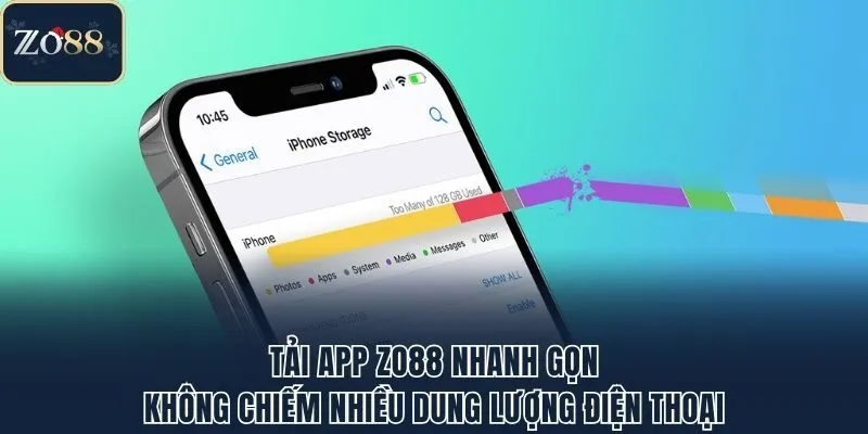 Tải app Zo88 nhanh gọn, không chiếm nhiều dung lượng điện thoại